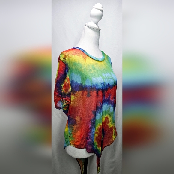 3XL Tie-Dye Mesh Bodysuit Top - Picture 2 of 4